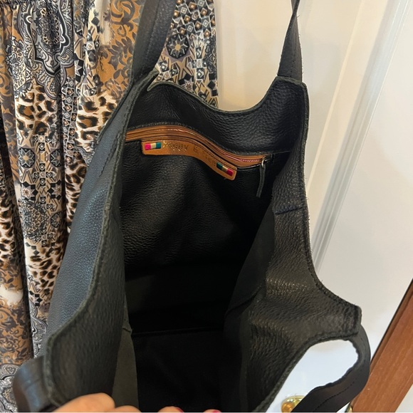 Happy & Free Black Genuine Leather Shoulder/Tote Bag + Medium Boho Dress - Picture 10 of 16
